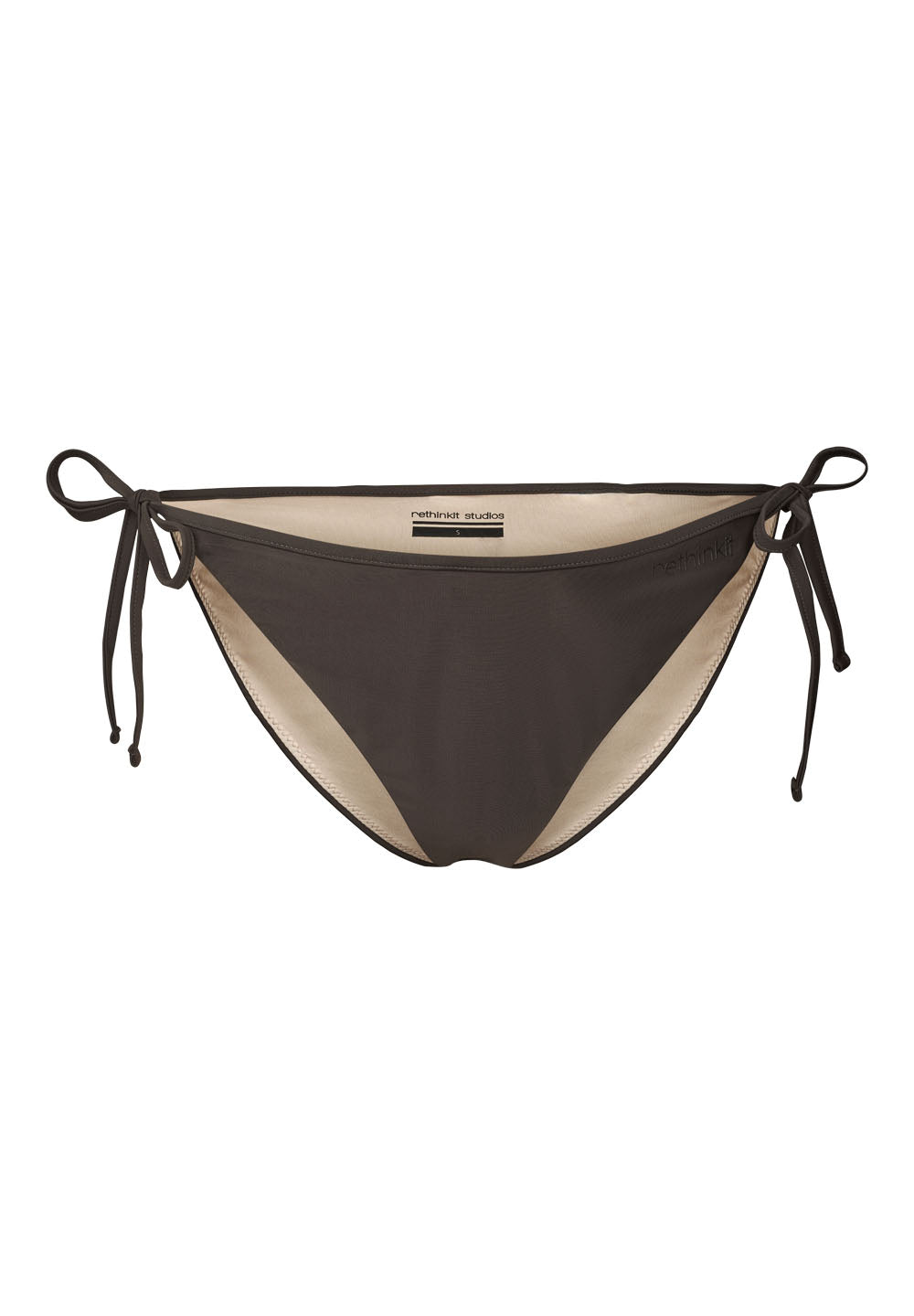 Rethinkit Bikini Bottom Tiestring Bay Swimwear 0022 almost black