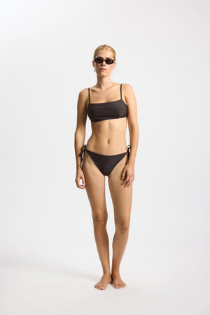 Rethinkit Bikini Bottom Tiestring Bay Swimwear 0022 almost black