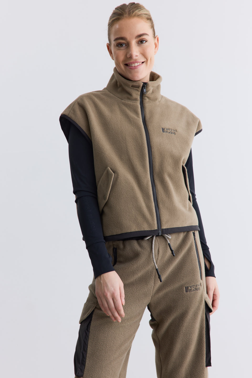 Rethinkit Gilet Polar Fleece Campfire Sweatshirt 3331 fallen rock