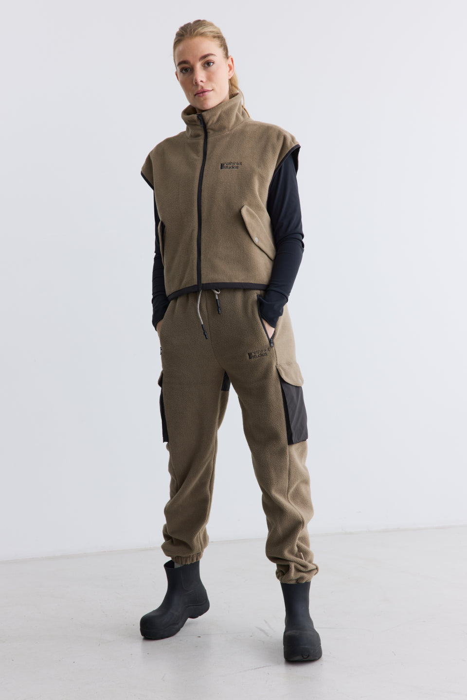 Rethinkit Gilet Polar Fleece Campfire Vest 3331 fallen rock