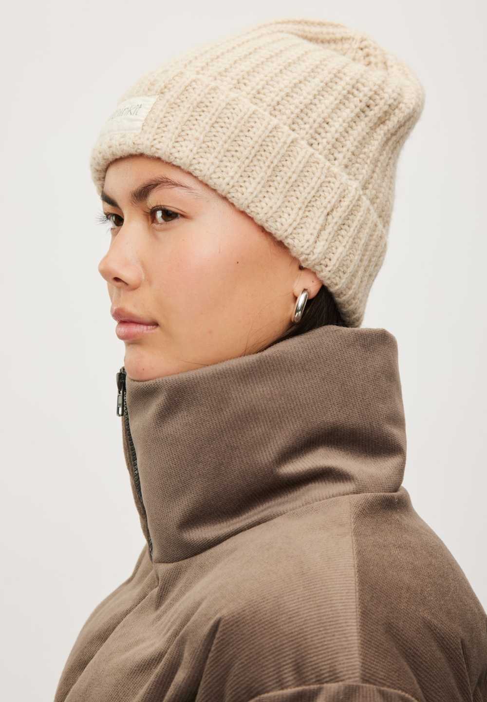 Rethinkit Knitted Beanie Chamonix Accessory 9529 fossil melange