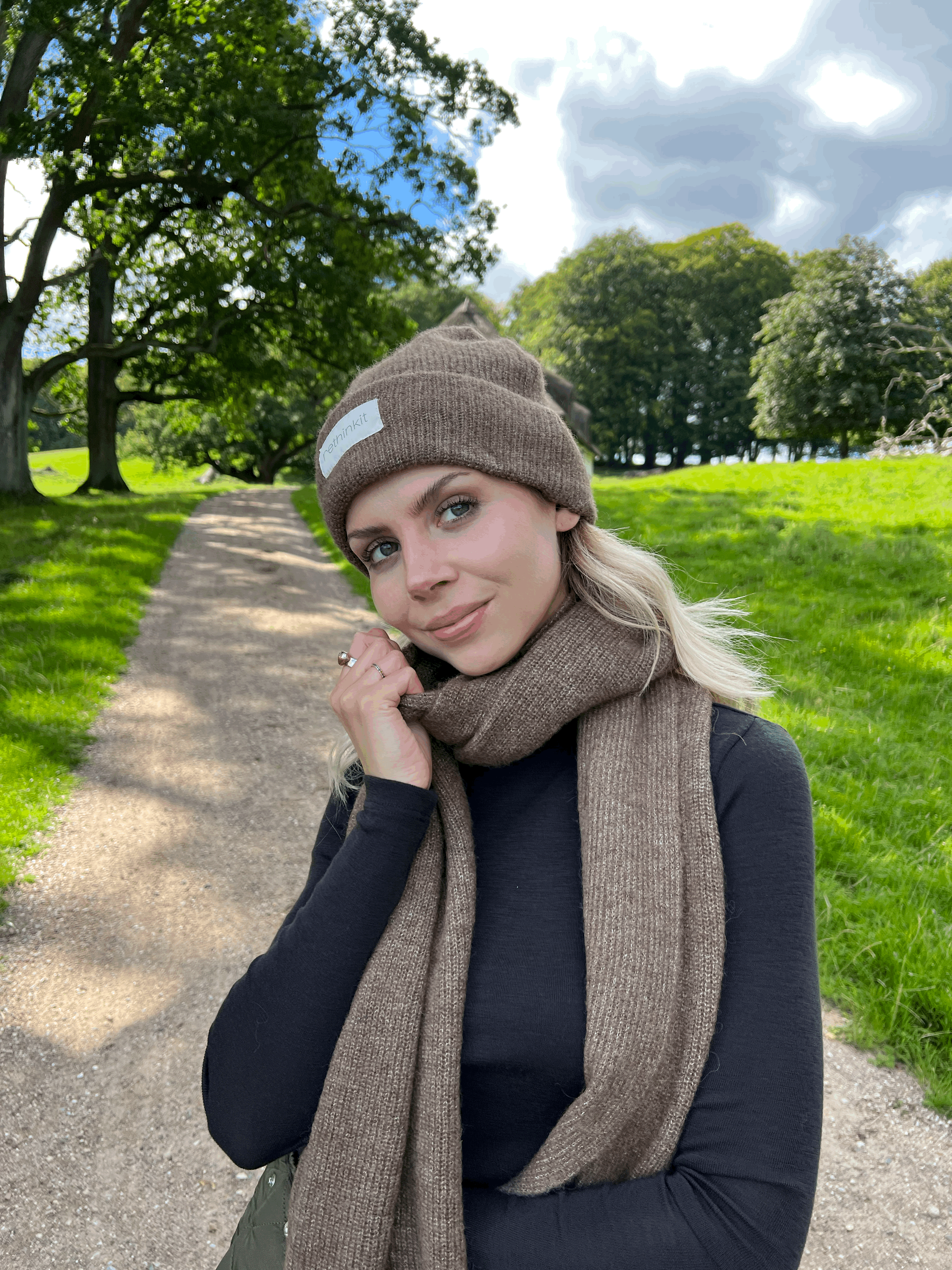 Rethinkit Knitted Wool Beanie SNUG Accessory 3237 warm melange brown