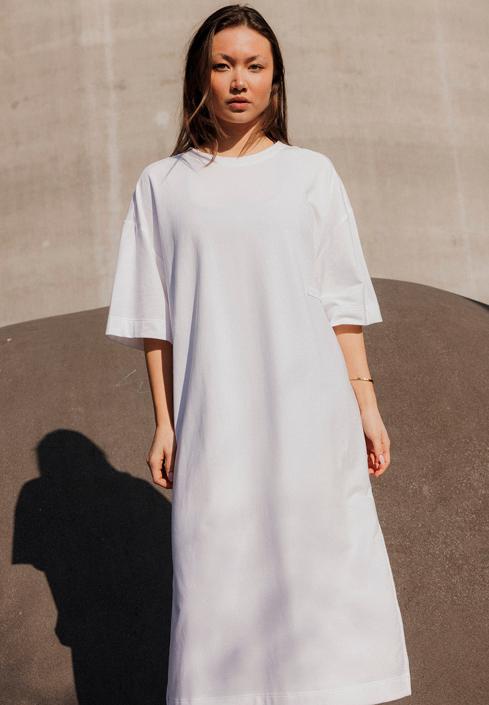 Rethinkit Light Sweat Tee dress dress 0364 white