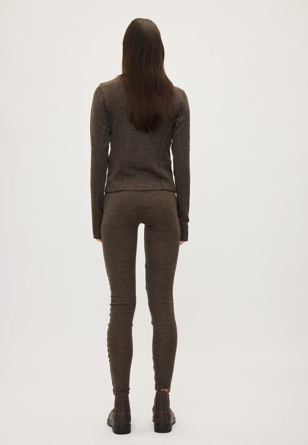 Rethinkit Merino Wool Leggings Haze Legging 9537 dark brown melange