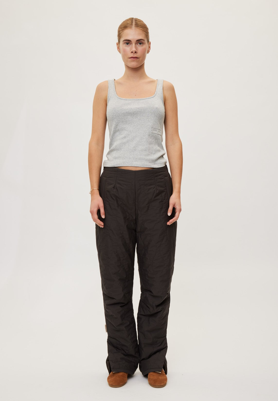 Rethinkit Quilted Trousers Field Trousers 0022 almost black