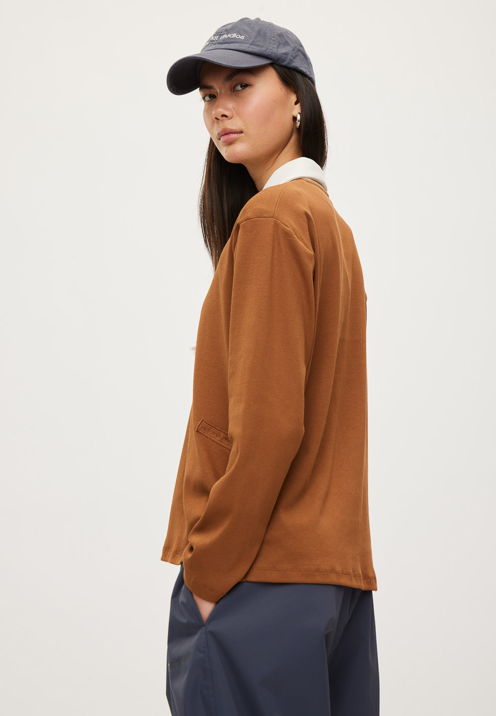 Rethinkit Rib Polo LS Elevate T-Shirt 9522 dachshund brown