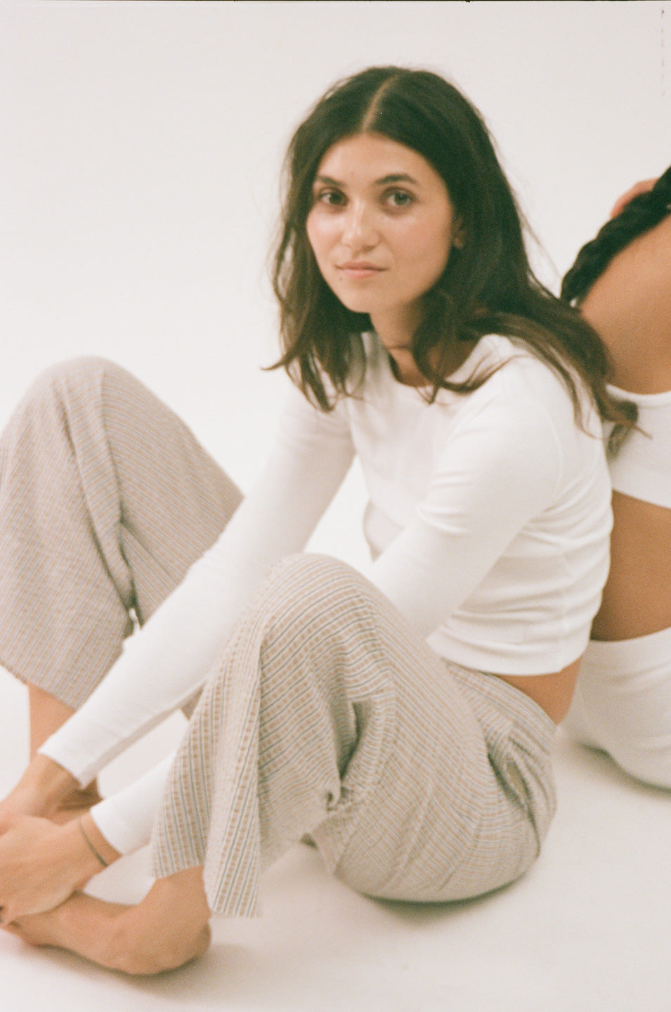 Rethinkit Soft rib crop tee Key Tee 0364 white