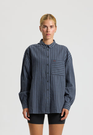 Rethinkit Stribet Skjorte PJ Shirts and Blouses 1198 blue toned stripe