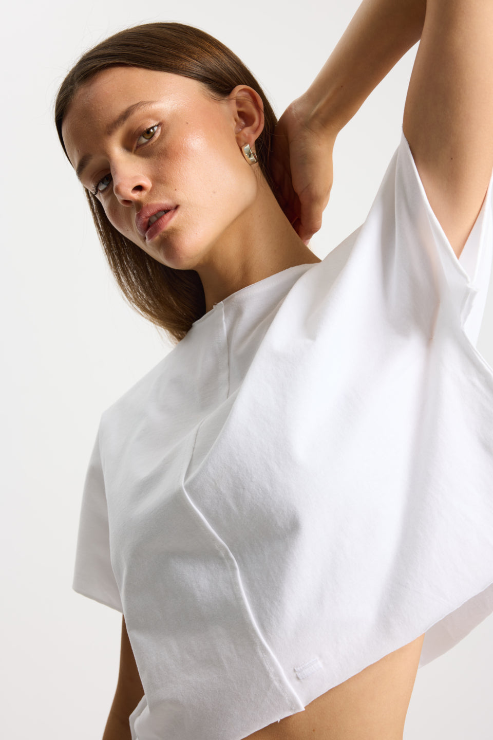 Rethinkit Tee Short Raw Edges Caen Tee 0364 white