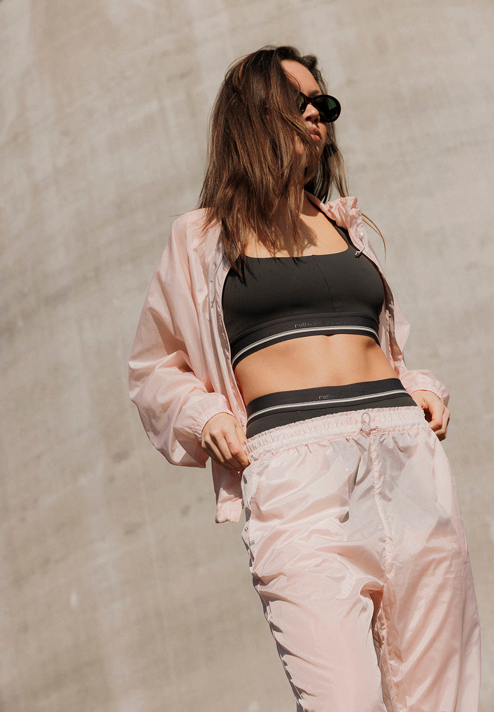 Rethinkit Track Bukser Paris See Trough Trousers 2564 transparent peach