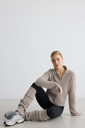 Rethinkit Wool Leg Warmers Keep Me Acc 3238 warm sand melange