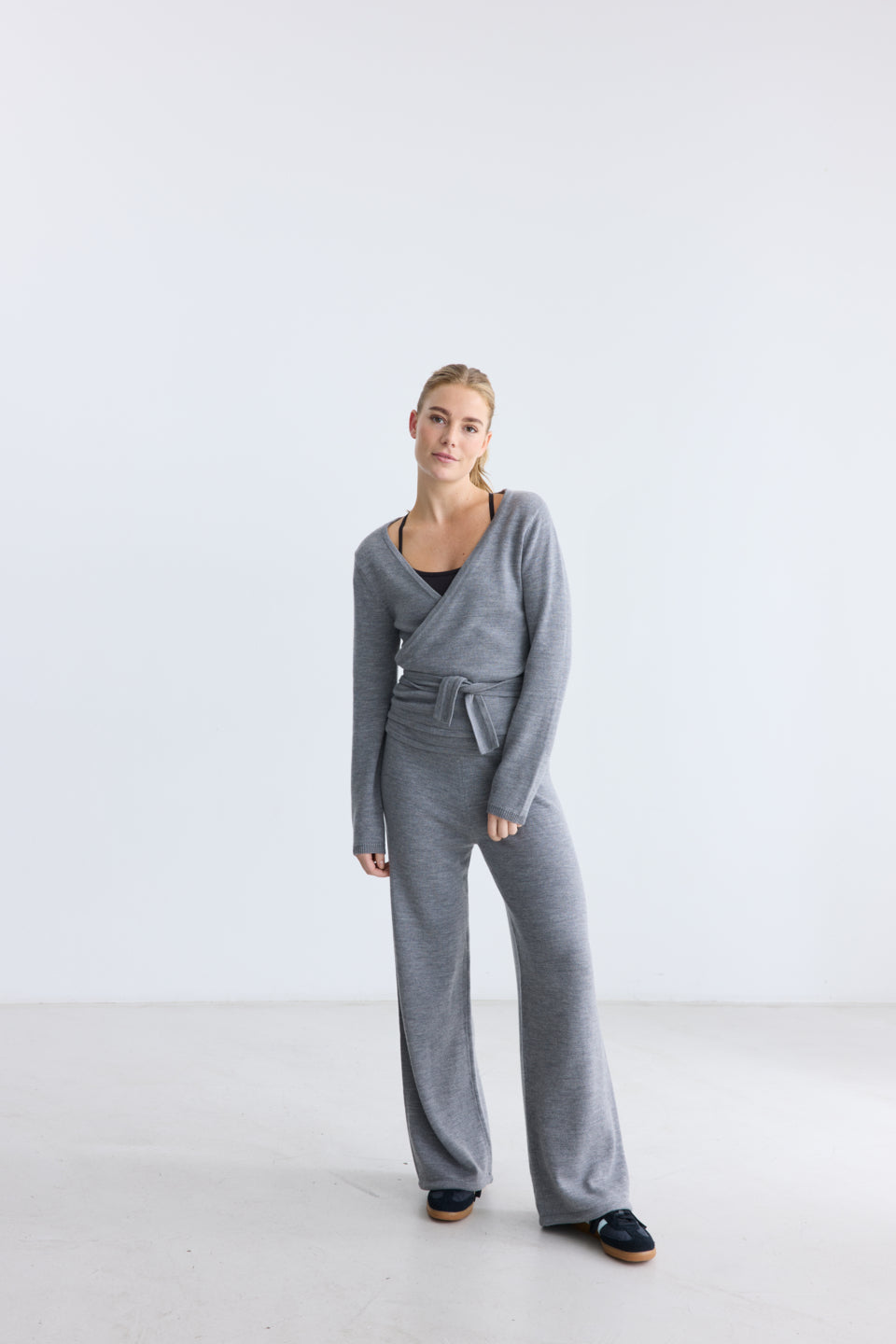 Rethinkit Wool Wrap Cardigan Keep Me Cardigan 0220 light melange grey