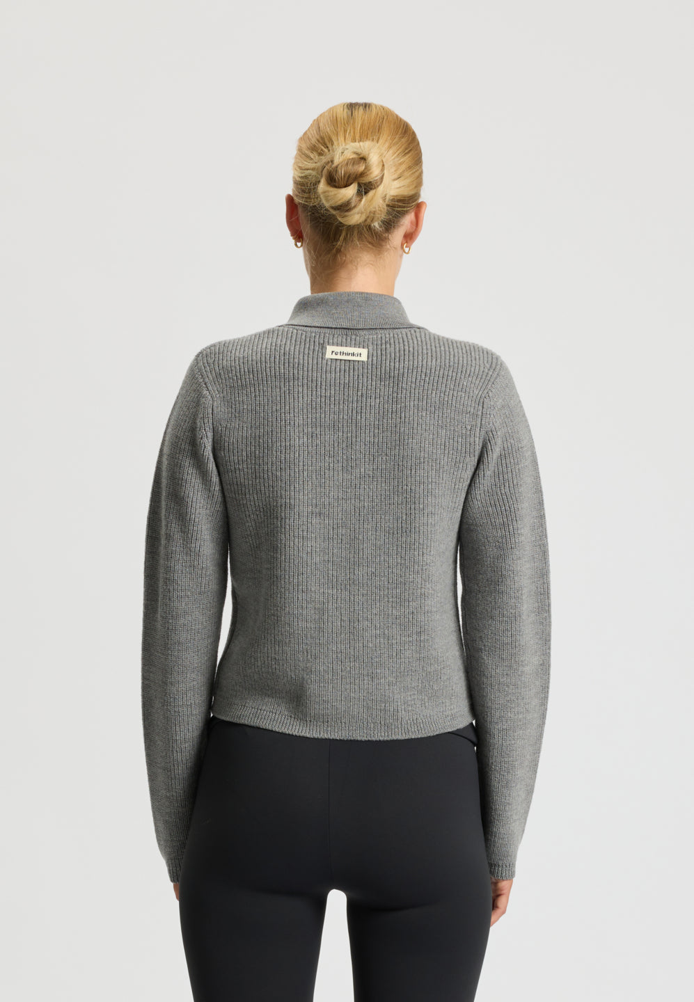 Rethinkit Wool Zip Cardigan Keep Me Knitted Tops 0220 light melange grey