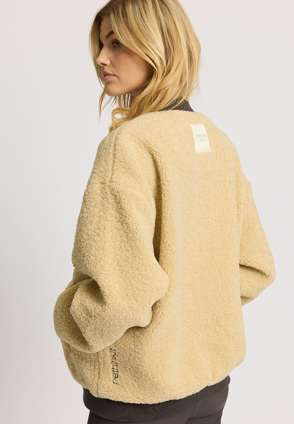Rethinkit Bomber Jacket Pile 2 FUZZY Jackets 3356 sandshell