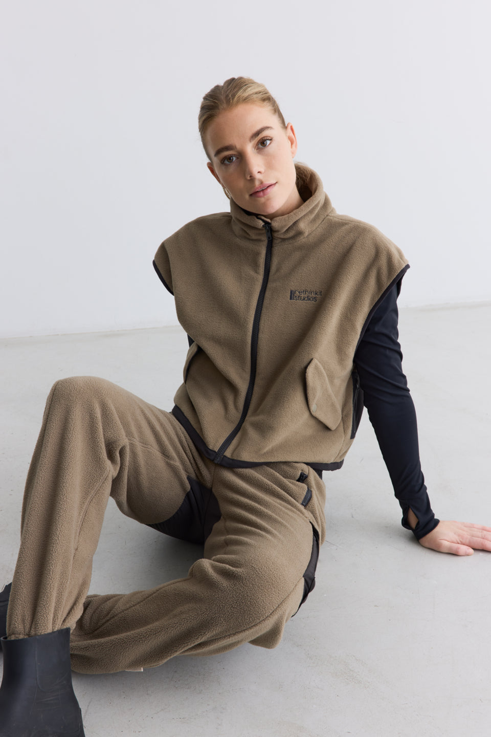 Rethinkit Gilet Polar Fleece Campfire Sweatshirt 3331 fallen rock