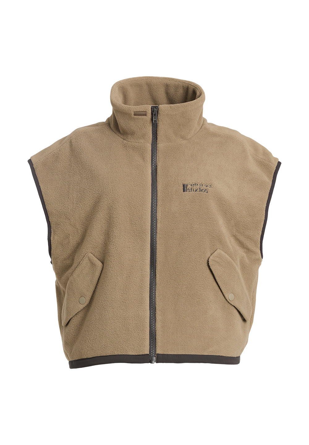 Rethinkit Gilet Polar Fleece Campfire Vest 3331 fallen rock
