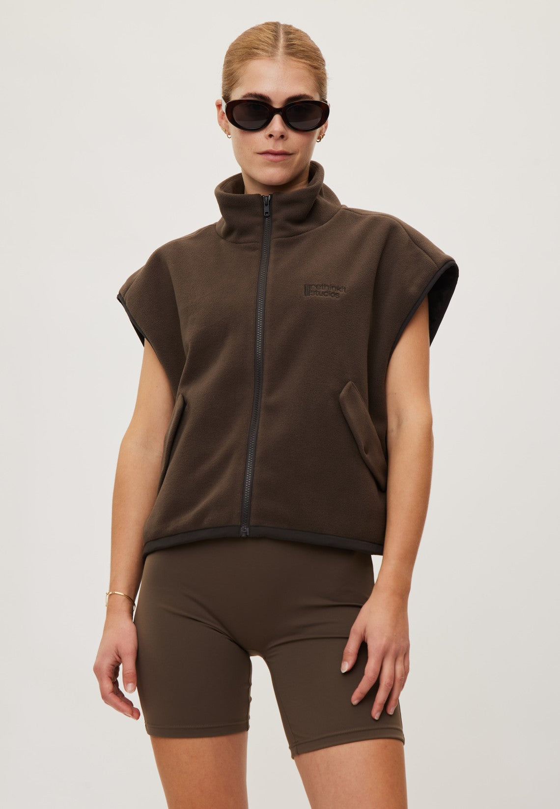 Rethinkit Gilet Polar Fleece Campfire Vest 9524 coffee