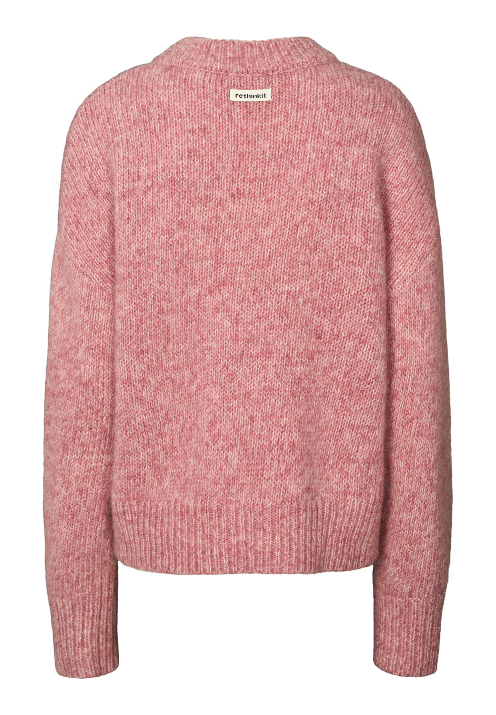 Rethinkit Knit Round Neck Slope Pullover 9530 snowberry melange