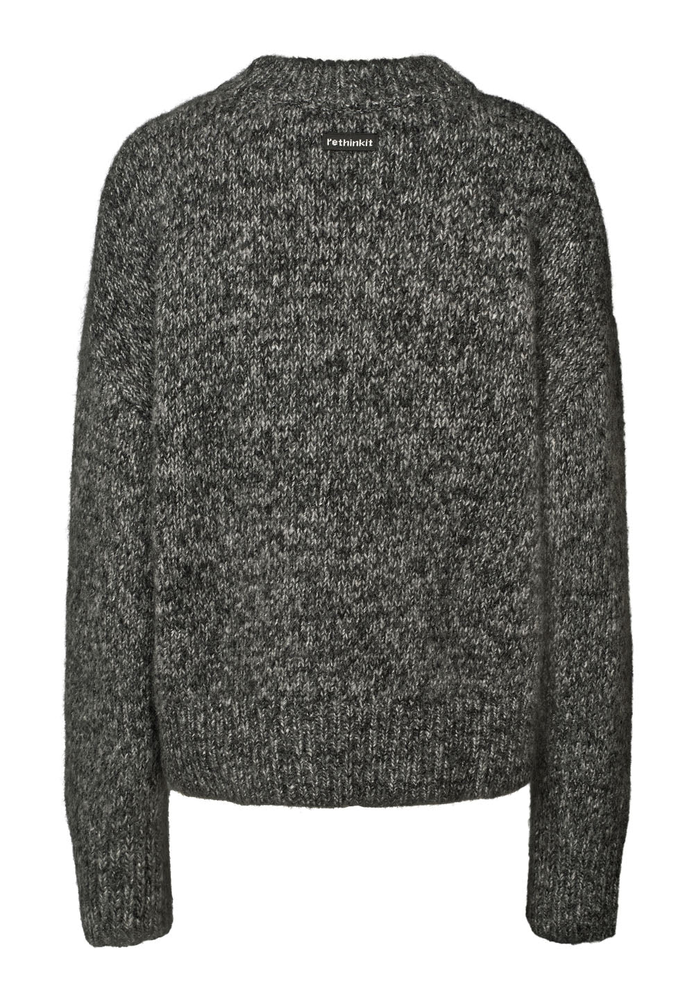 Rethinkit Knit Round Neck Slope Pullover 9541 charcoal melange
