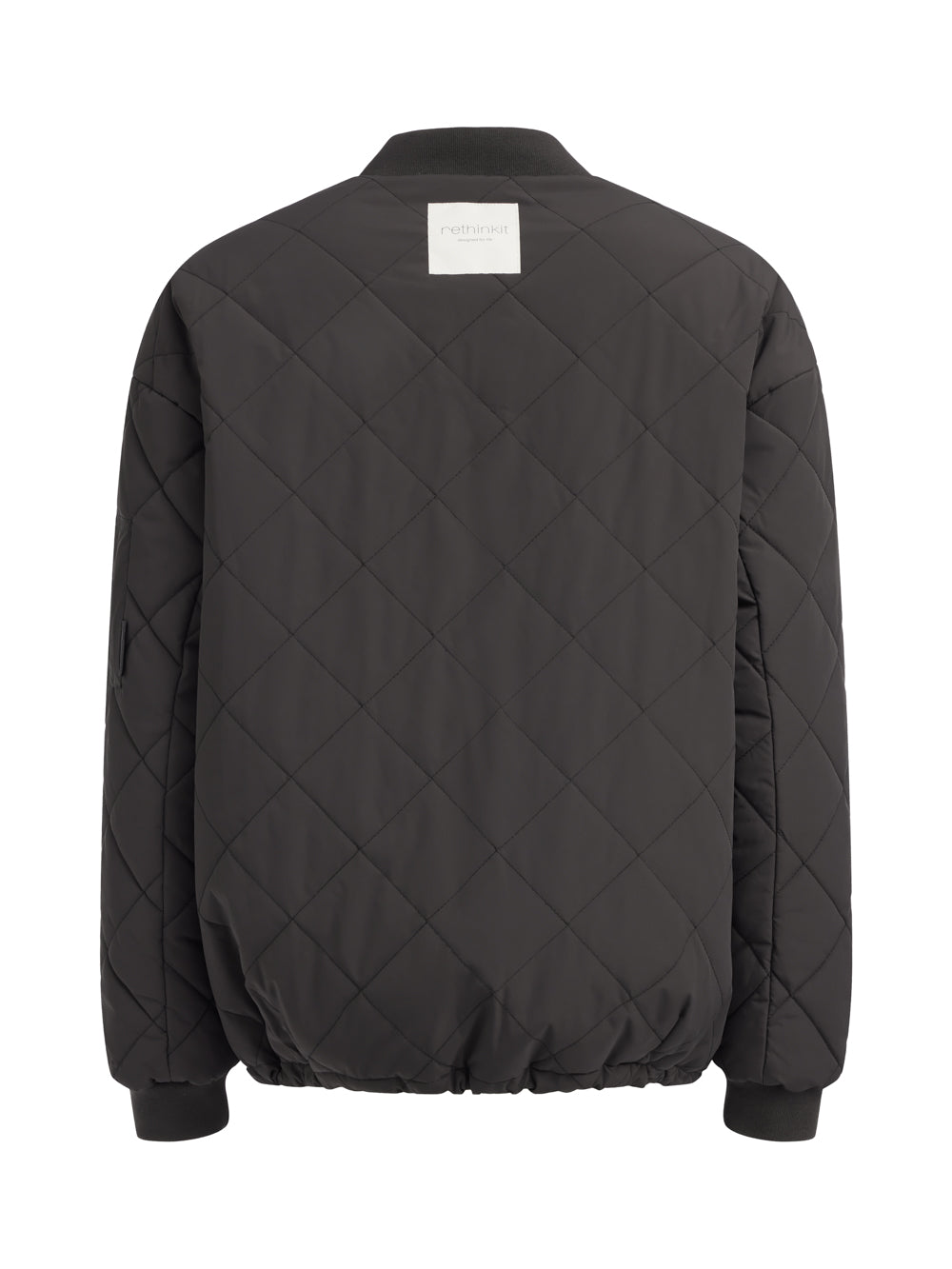 Rethinkit Quilted Bomber Jacket Latté Jackets 0022 almost black