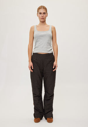 Rethinkit Quilted Trousers Field Trousers 0022 almost black