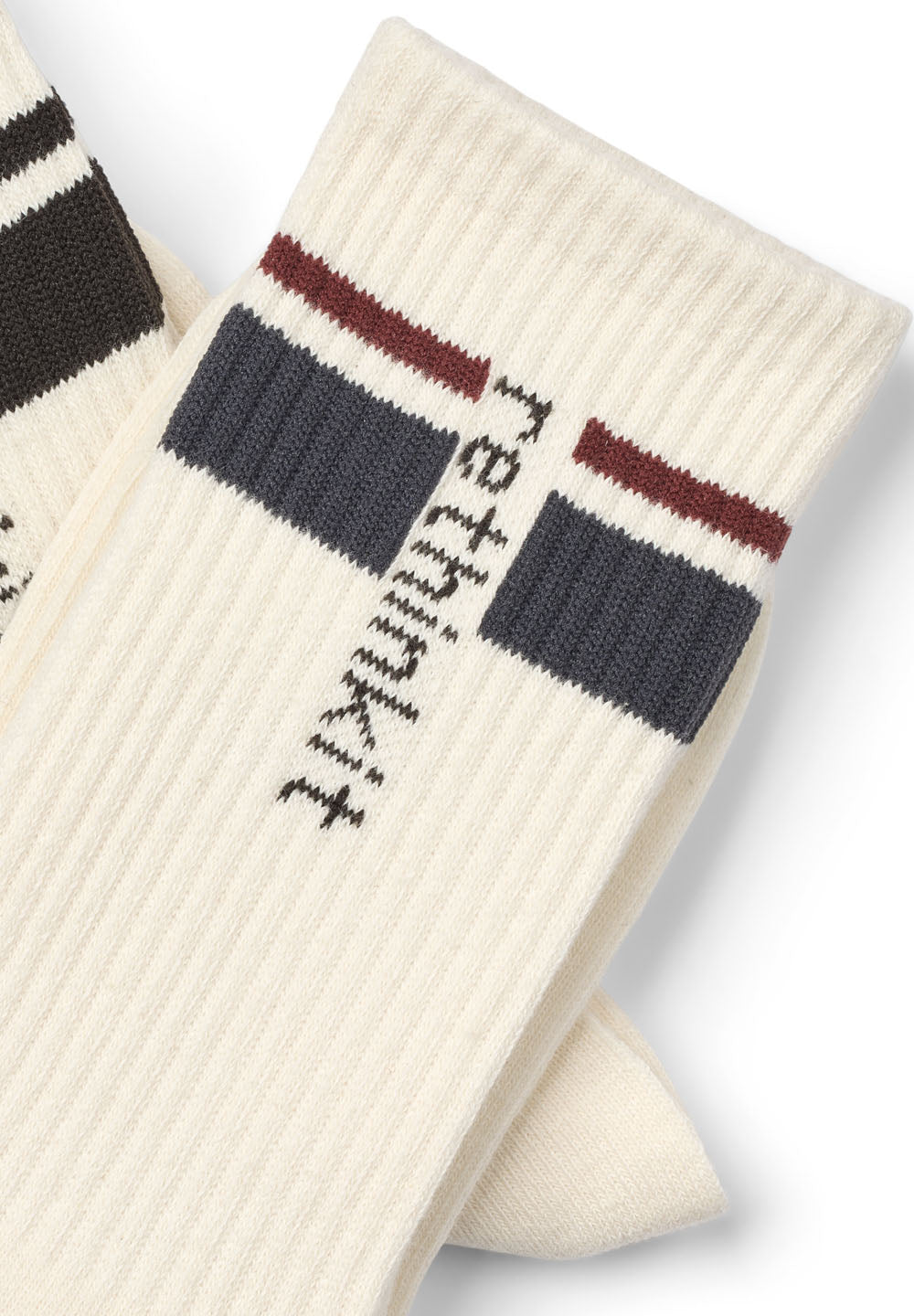 Rethinkit Rethinkit Striped Crew Sock 2pack Accessory 1099 ink almost black