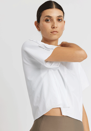 Rethinkit Tee Short Raw Edges Caen Tee 0364 white