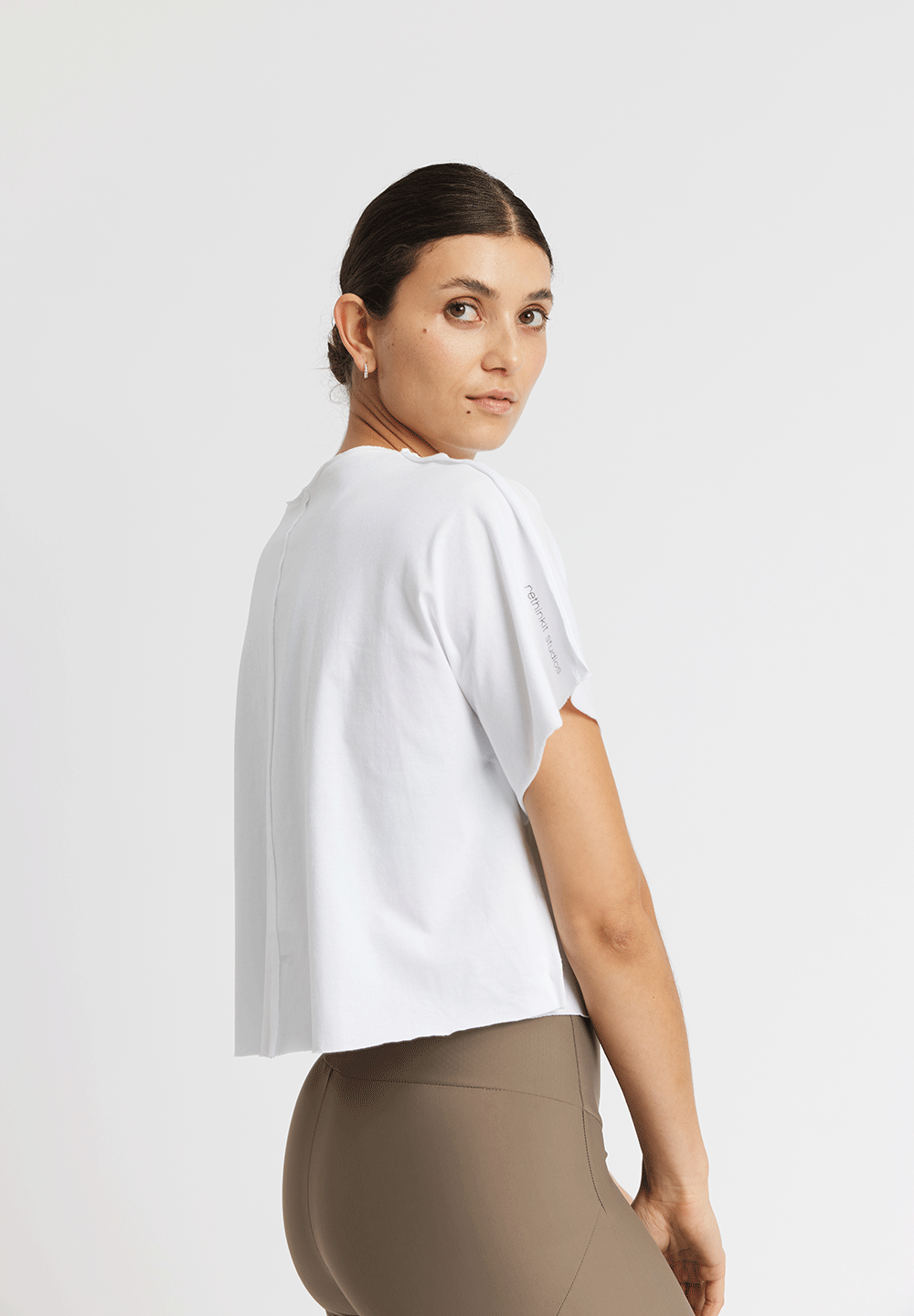Rethinkit Tee Short Raw Edges Caen Tee 0364 white