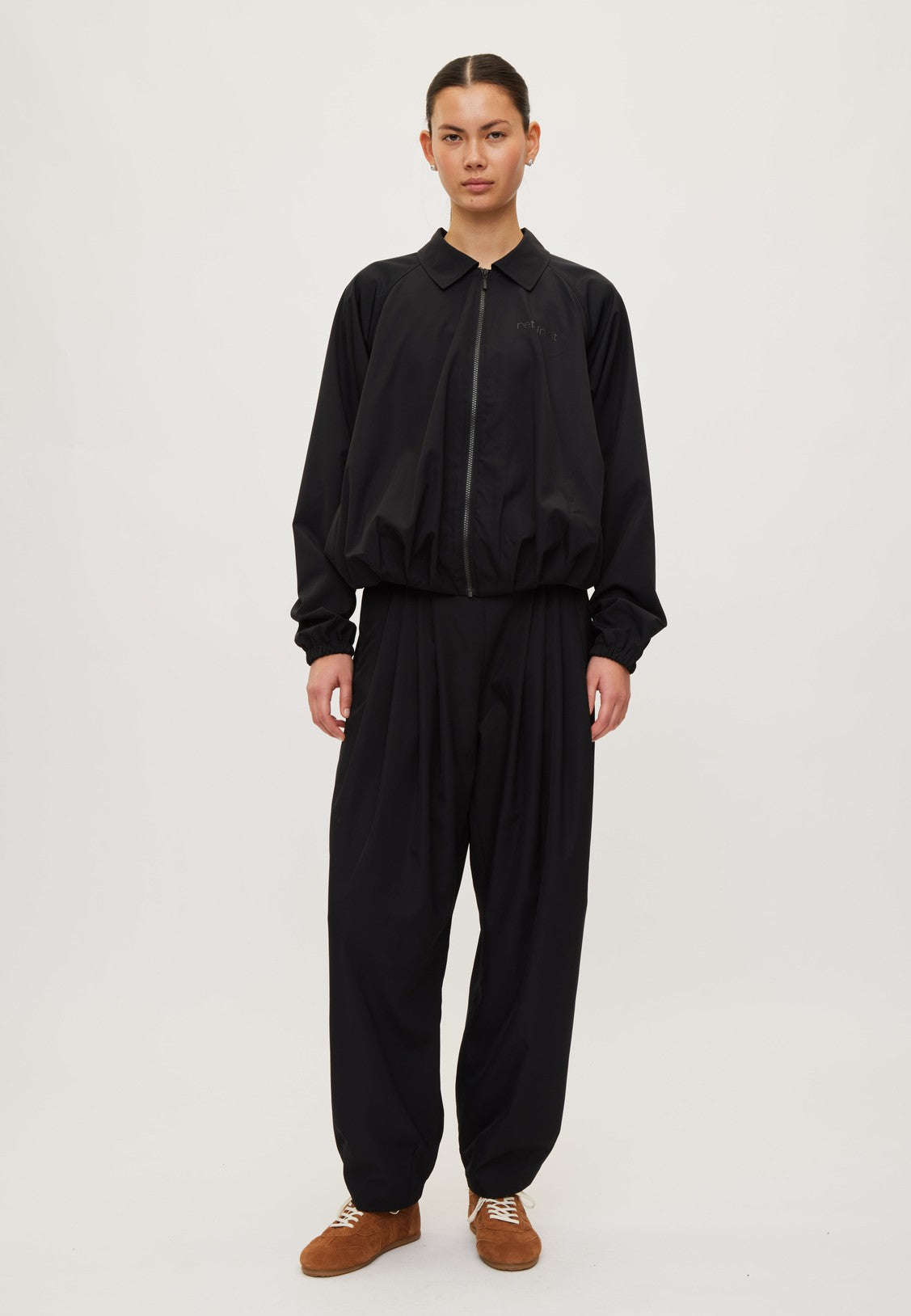 Rethinkit Track Pants Barrel Billow Trousers 0021 black