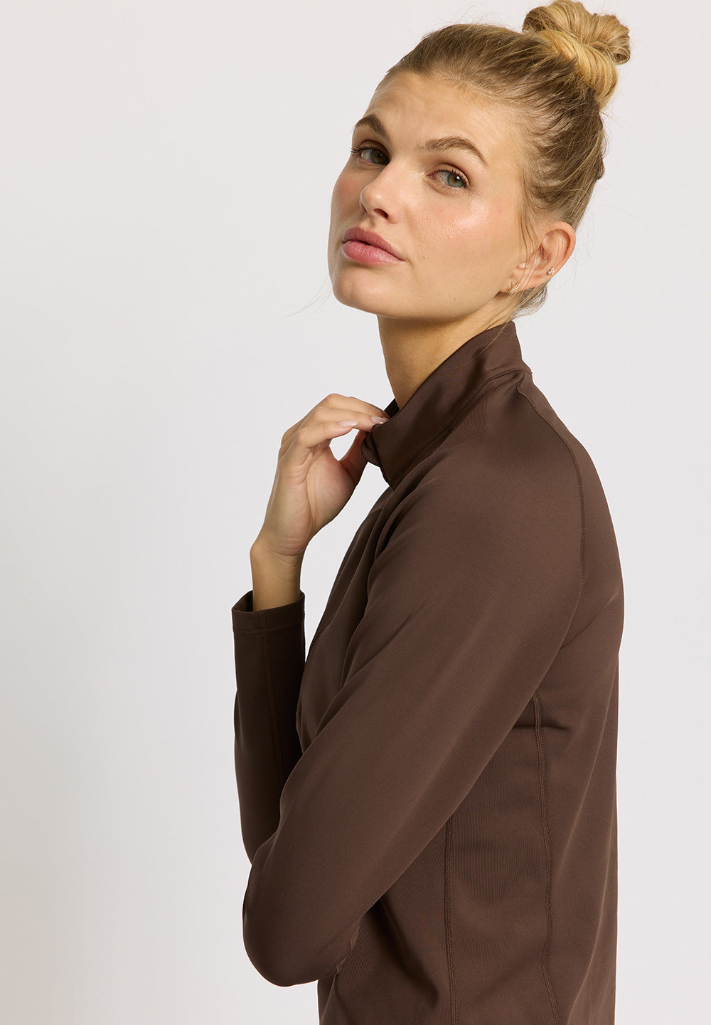 Rethinkit Verbier half zip Shirts and Blouses 3031 hot fudge
