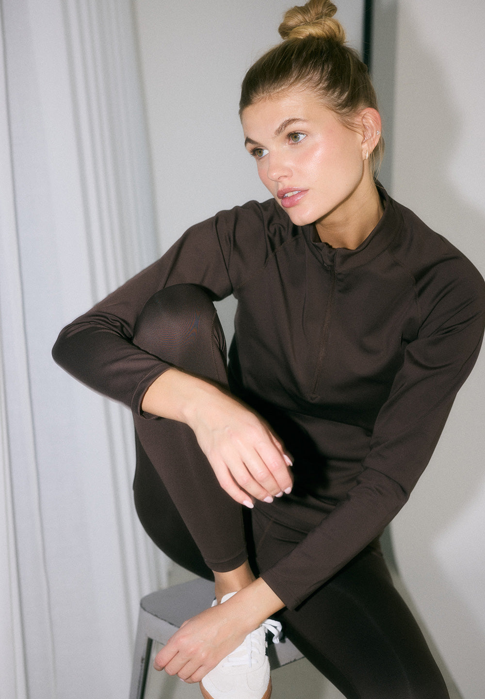 Rethinkit Verbier half zip Shirts and Blouses 3031 hot fudge