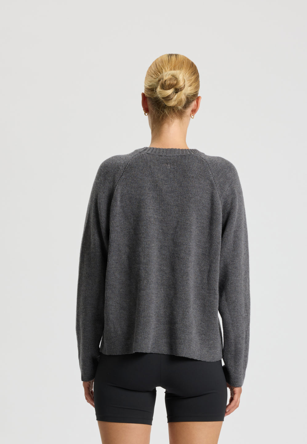 Rethinkit Wool Sweater Oslo Knitted Tops 0107 dark melange grey