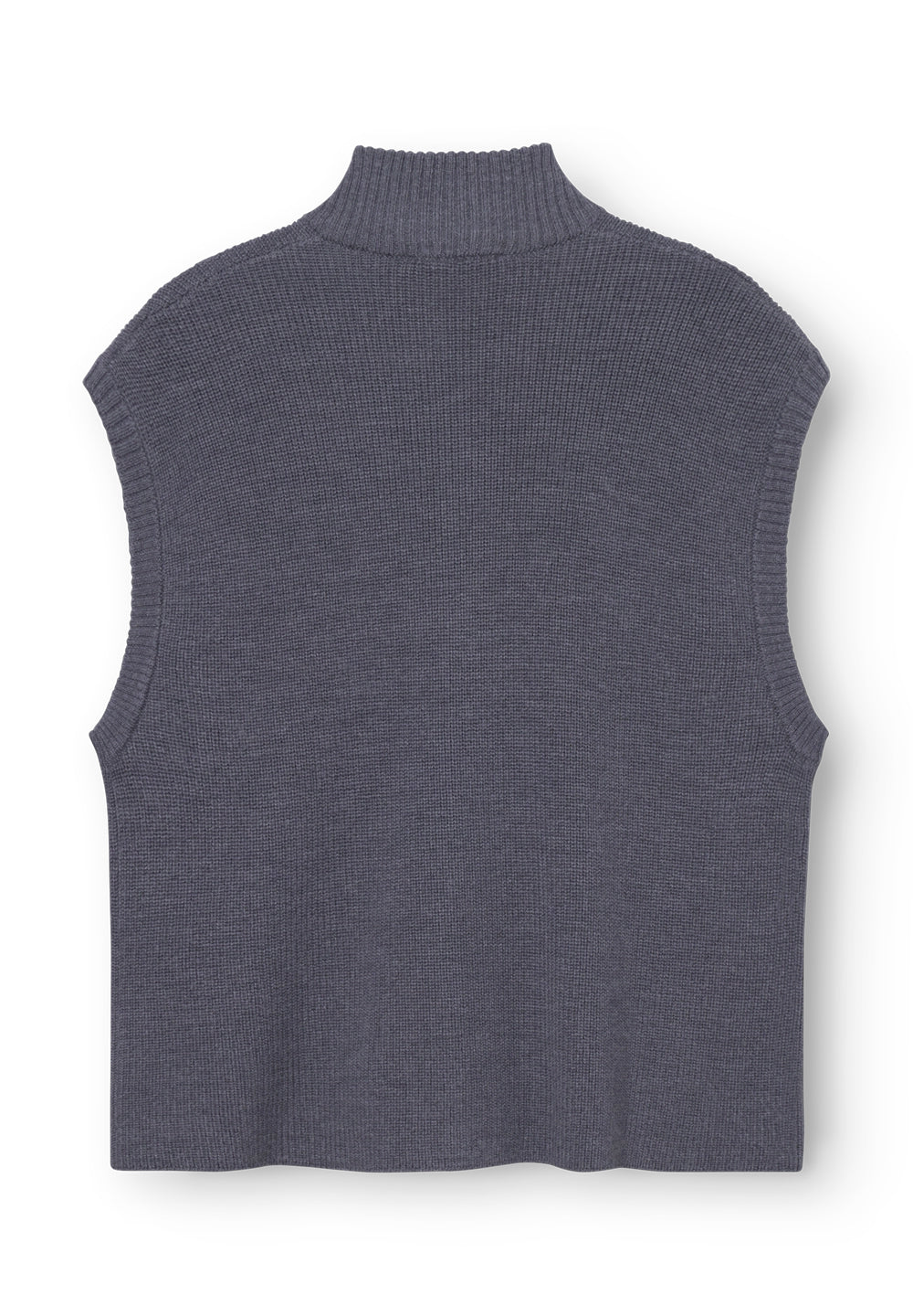 Rethinkit Wool Zip Vest Oslo Knitted Tops 0107 dark melange grey